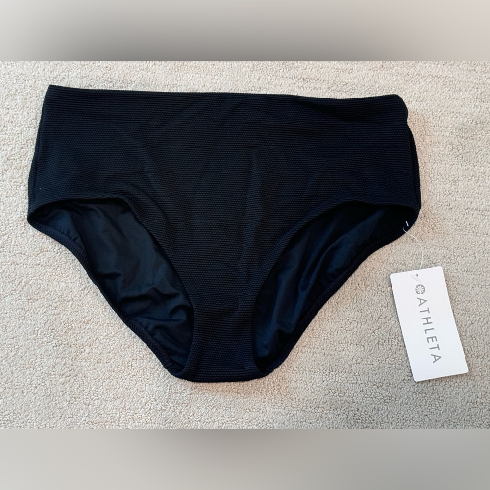Athleta High Waist Pique Swim Bottom